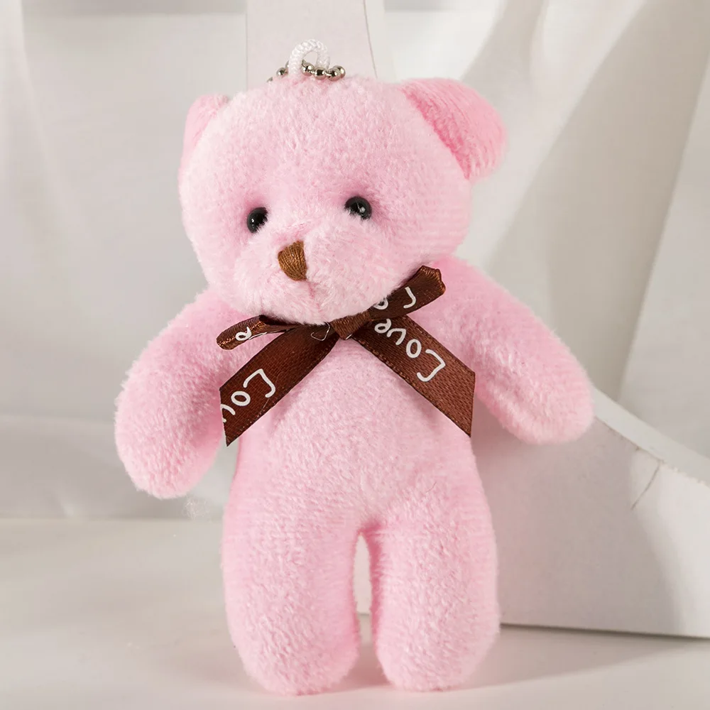 multi colors Anime Plush Toy Mini Teddy Bear Keychain Wholesale Custom Kids Cartoon Stuffed Animal Soft Plush Mini Teddy Bear