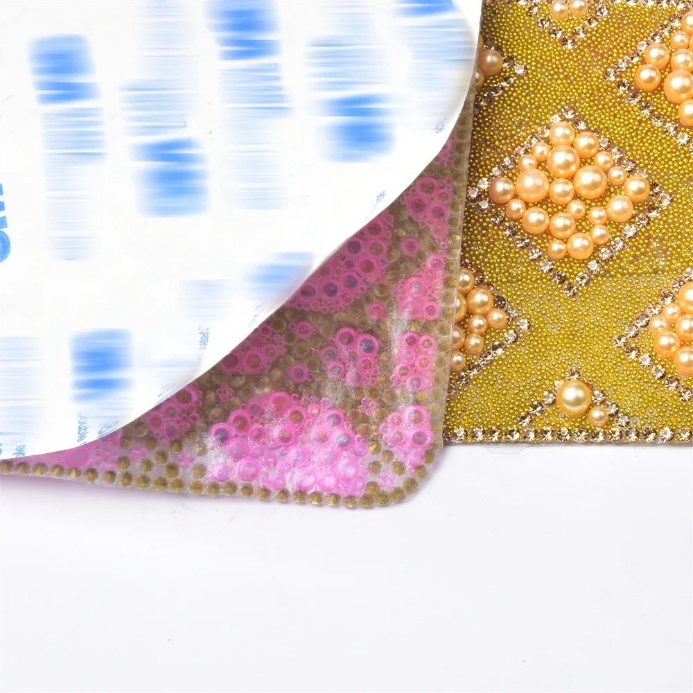 Wholesale Candy Colored Caviar Beads Rhinestone Diamond Pearl Self Adhesive Sticker For Cell Phone Case Back Glitter Decoration