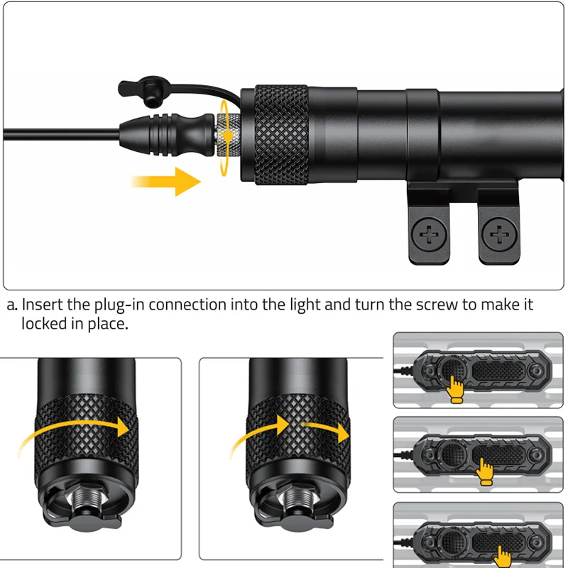 RichFire 2000LM Rechargeable Tactical Flashlight Green LED Laser Torch with 21700 Battery Water Proof for Camping Custom Logo