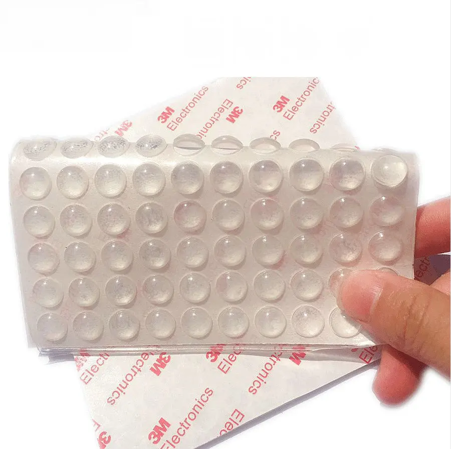 Mult sizes anti vibration sticky silicone Home Furniture rubber feet rubber pad sheet transparent