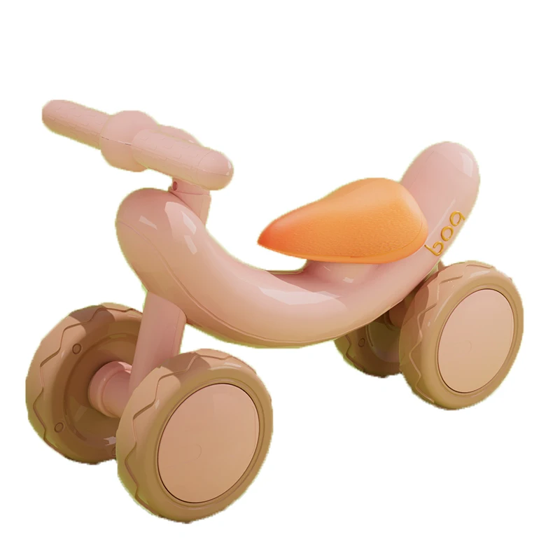 2024 Wholesale Custom High Quality Toddler Balacne Bike banana 4 Wheel Cycle Children Toy Baby Balance Bike for Kids.
