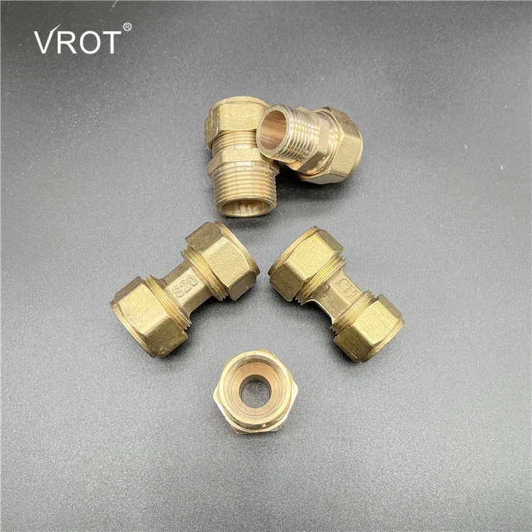 Factory Direct Sale 1/2, 3/4 Bathroom Accessories Four Types Aluminum Plastic Pipe Brass Pipe Connector Fittings