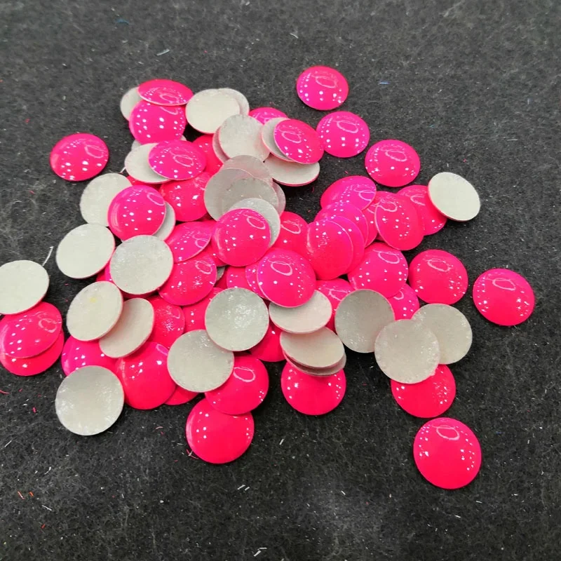 Wholesale High Quality Hot Fix Fluorescence Half Round Pearl For Clothing Shoes Bags Decorative Accessories