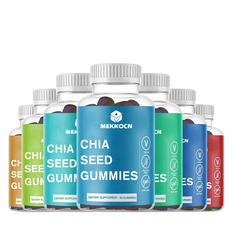 Private Label Chia Seed Gummies Organic Chia Seed Gummy Skin & Hair Health Chia Seed Vegan Gummy