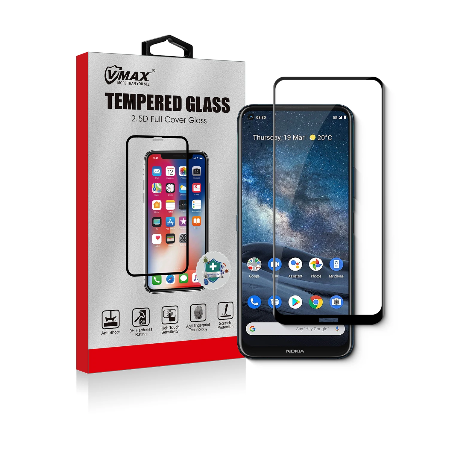 wholesale price 2.5D full cover 9h tempered glass screen protector for Nokia 8.3 glass protective