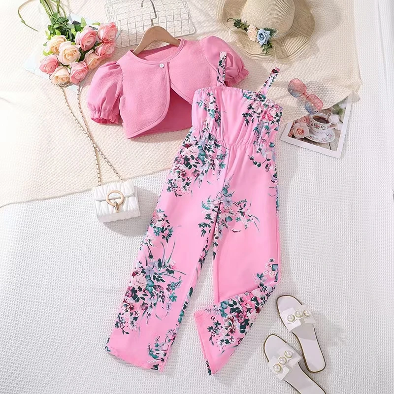 2024 Trend 6 8 10 12 Years Old Boutique Kid Outfits Summer Child Teen Pant Suit Fashion Teenager Clothes for Girls Clothing Sets