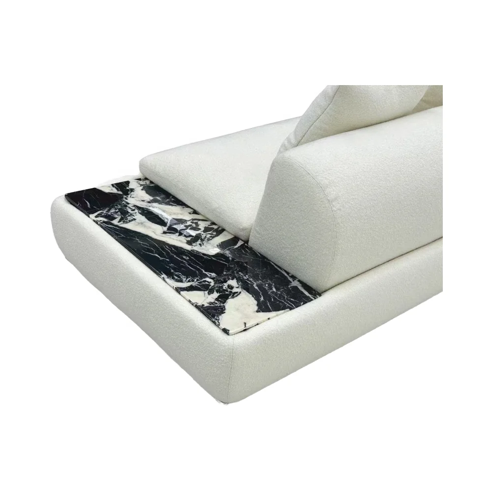 Italian High-End Minimalist Modular Moon combination Sofa Set New Design Genuine Leather Fabric for Luxury Hotel Living Room