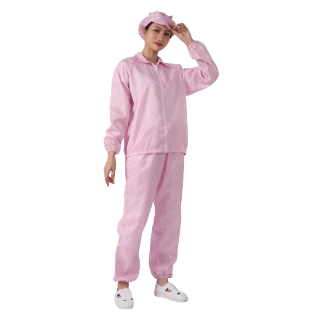 Durable Dust-proof Esd Lab Coat Anti Static Clothing Cleanroom Suit For Workshop