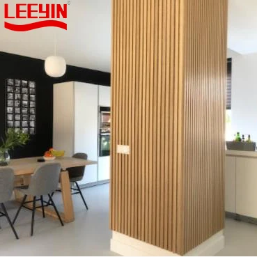 Luxury Melamine Slat Wood Panel with PET Blacking Felt Panels Akustik Panelen Acoustic Wall Akupanel