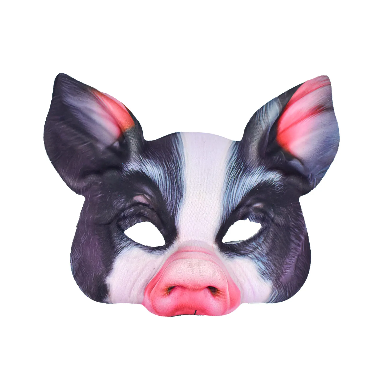 Cosplay Realistic Half Face Pig Mask Halloween Animal Scary Mask For Adults Children