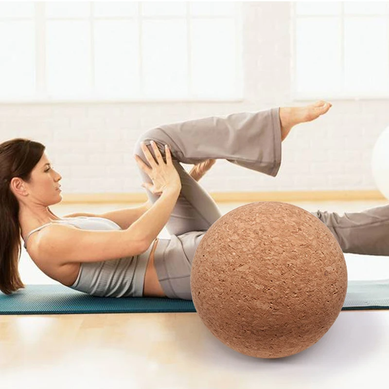 100% Natural Cork Large Massage Ball Therapy High Density Massage Cork Roller Block Massage Ball