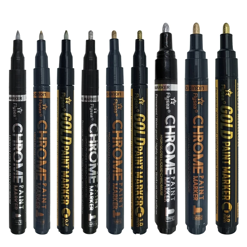 Зеркальная ручка медного цвета светоотражающая краска для выделения краски жидкий хромовый маркер рисования Чистая гладкая поверхность