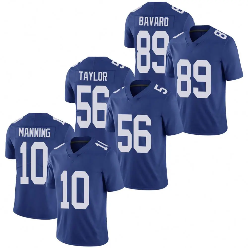 Mark Bavaro 89 American Football Jersey 56 Lawrence Taylor Team Shirts 10 Eli Manning Uniform Drop Ship