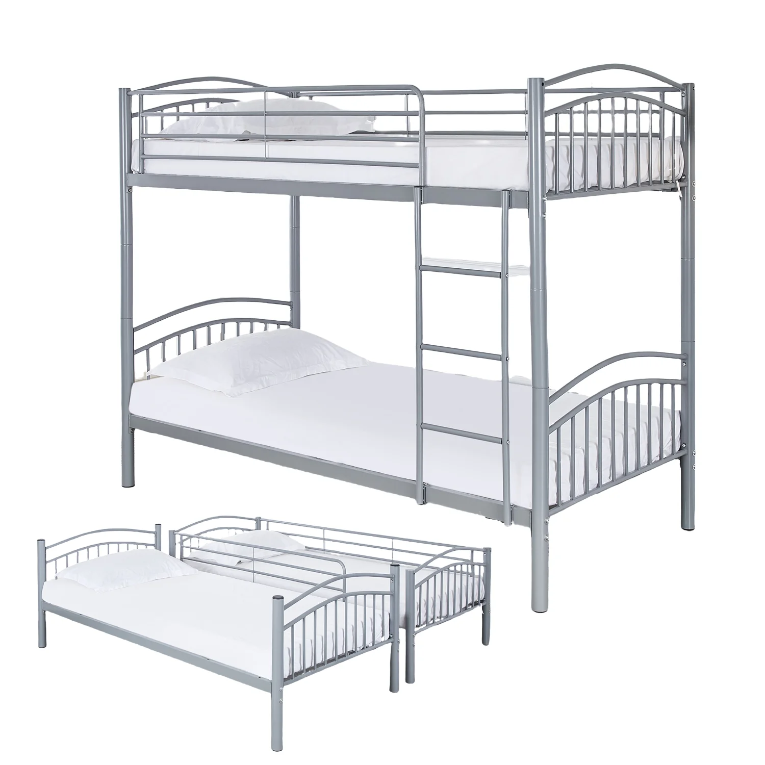 wholesale easy assembly detachable Twin double bunk bed single bed metal bed frame