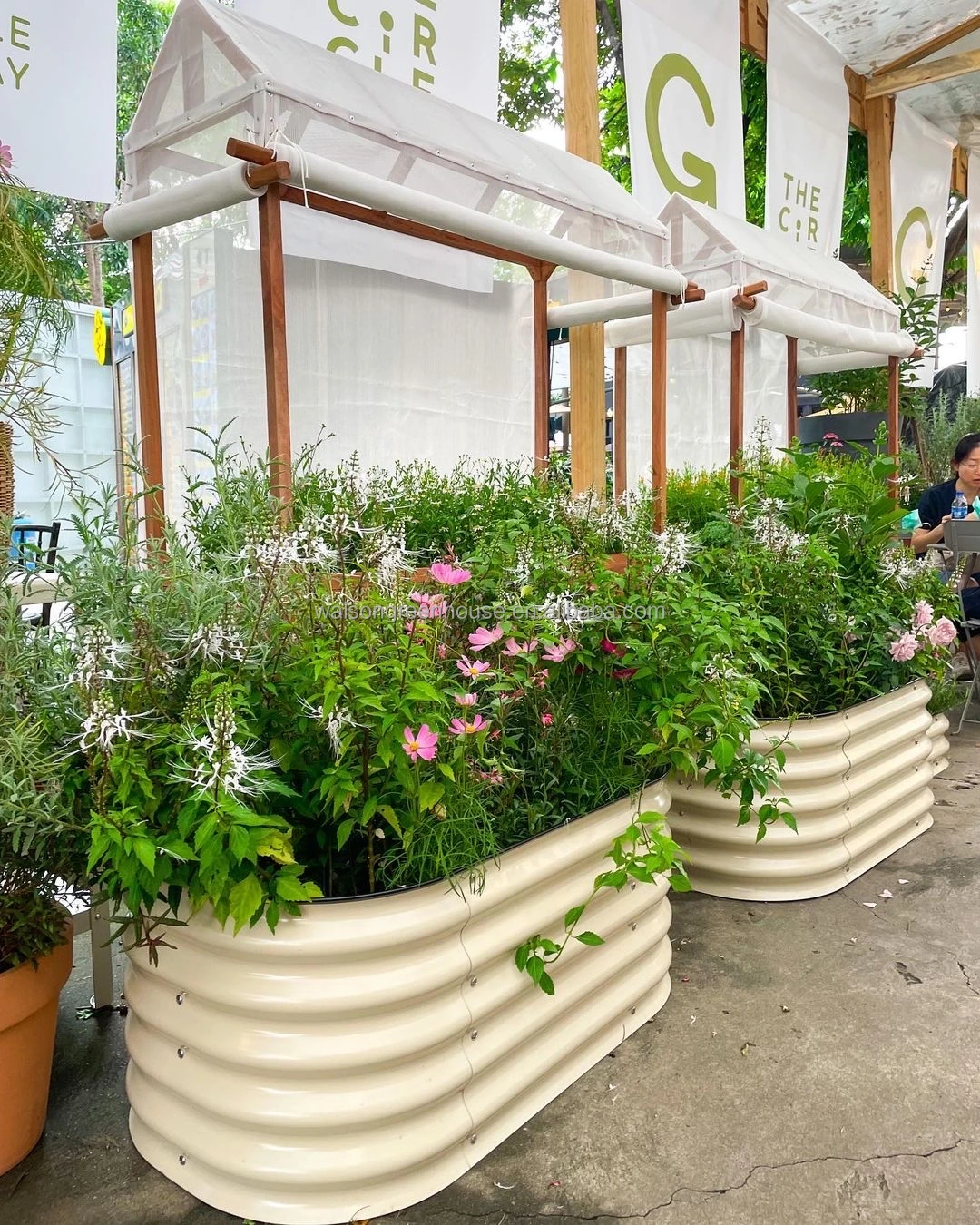 Flower Pot Modular Corrugated Metal Garden Raised Bed Kit Outdoor Raised Garden Bed