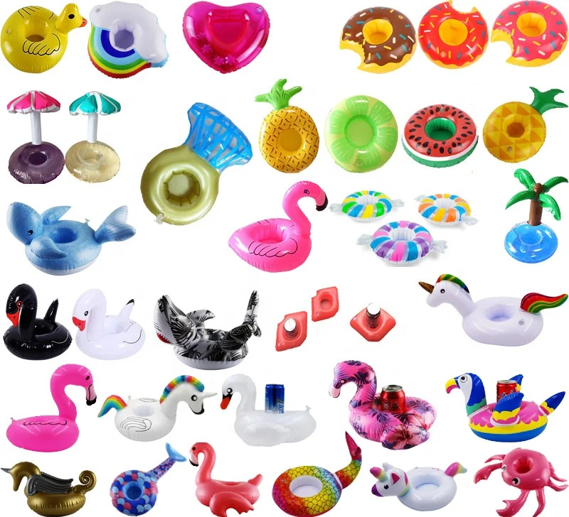 Swimming pool inflatable cup holder customize print water pool float toys  Swimming Ring Party  Cup holder pool float