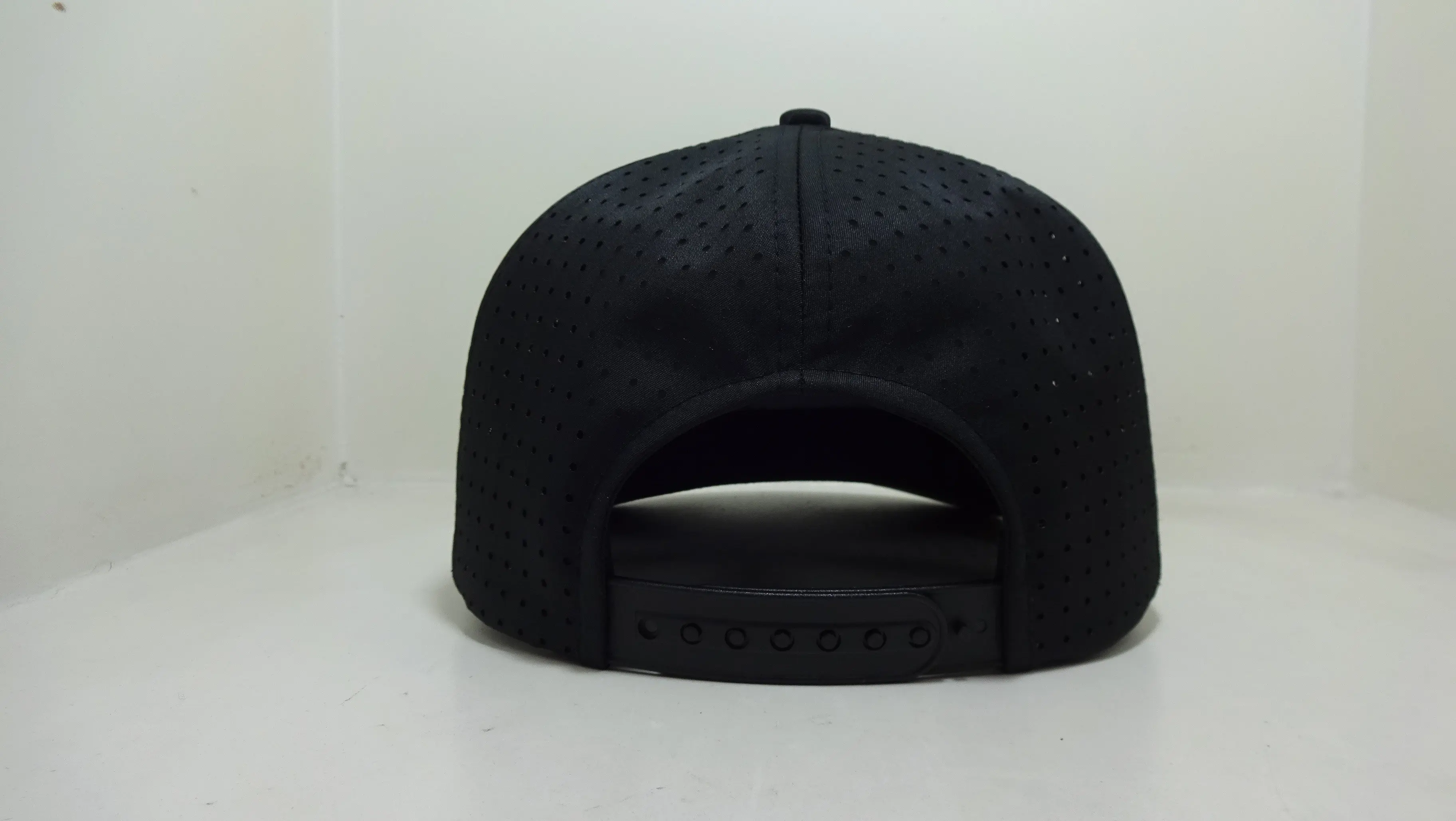 Custom PVC Rubber Logo Baseball Caps With Laser Cut High Quality 5 Panel Sport Golf Hats with Rope Men Waterproof Hats DOM107