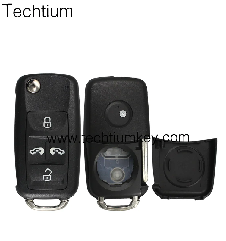 4 Button Auto Remote Key Blank Case For VW Multivan T5 Caravelle HU66 Blade