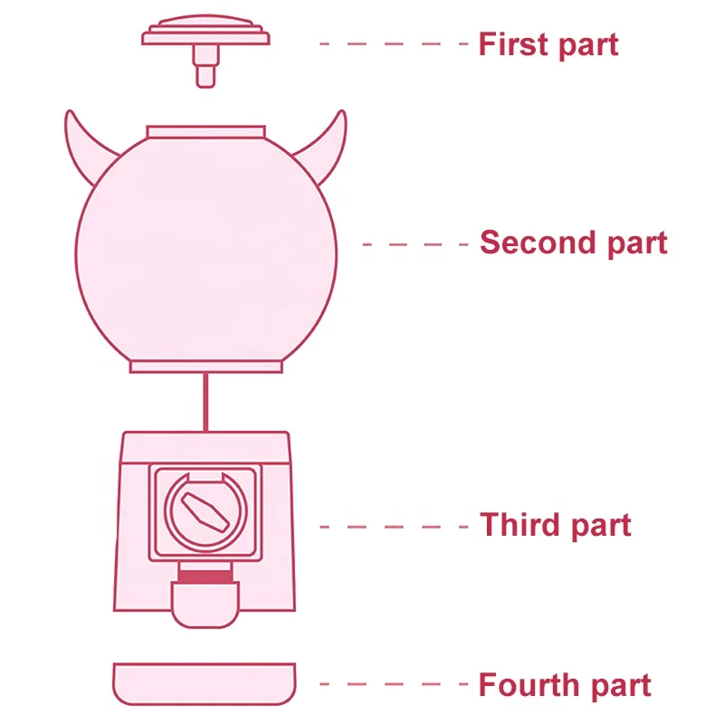Amusement Park Coin Operated Twisting Games Machine Ball Toy Doll Machine Mini Capsule Mini Gashapon Vending Machine
