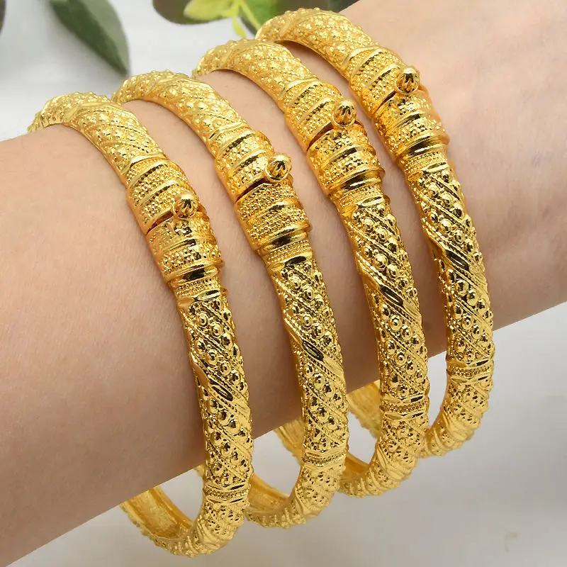 Hifive Wholesale Gold Plated Bracelet Indian Bridal Jewelry african Fashion dubai Jewelry Bracelets Bangles
