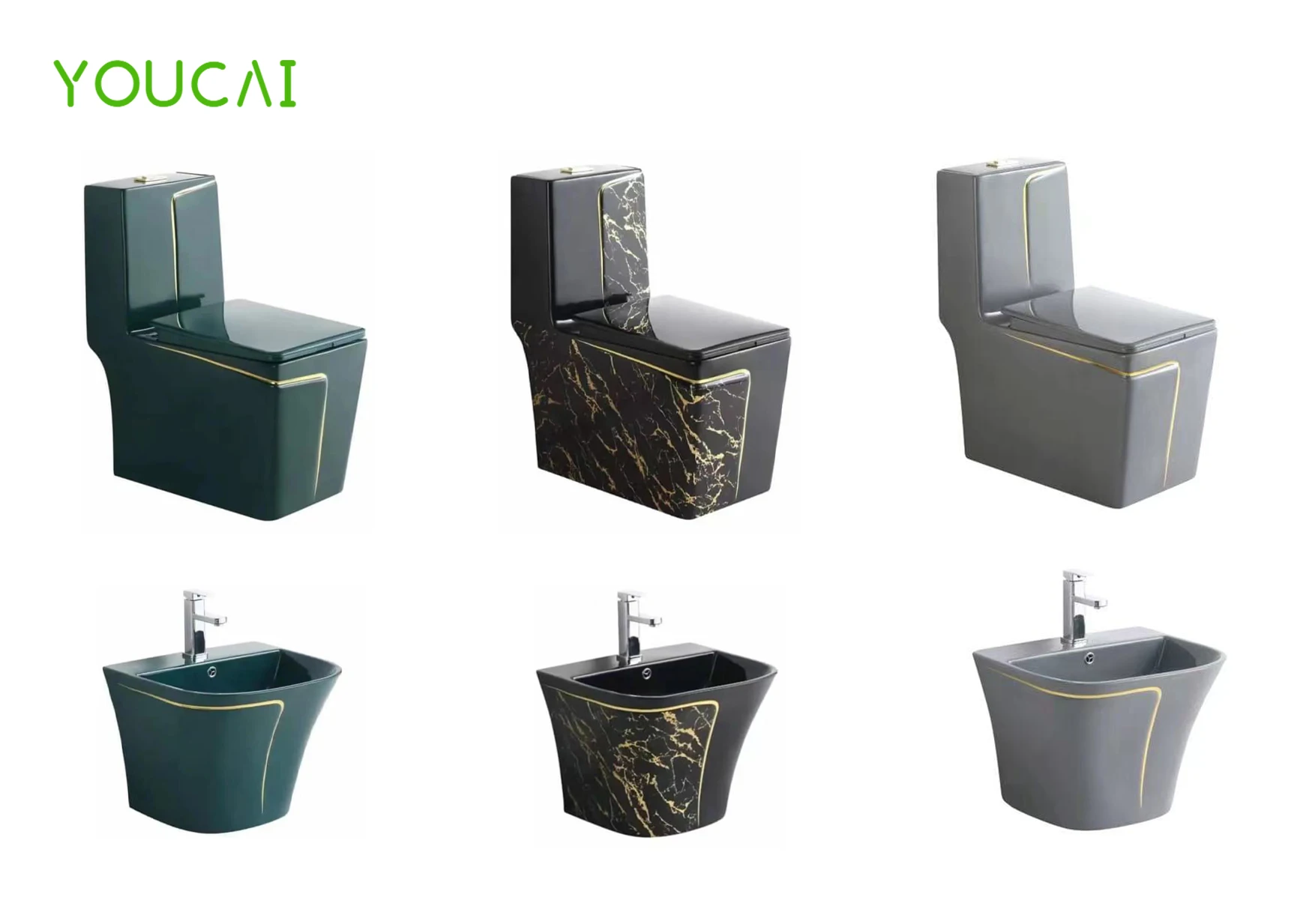 Luxurious ceramic lavabo bathroom Ceramic Sink Semi Black blue gray Color Wash pedestal Basin And Wall Mounted Sink