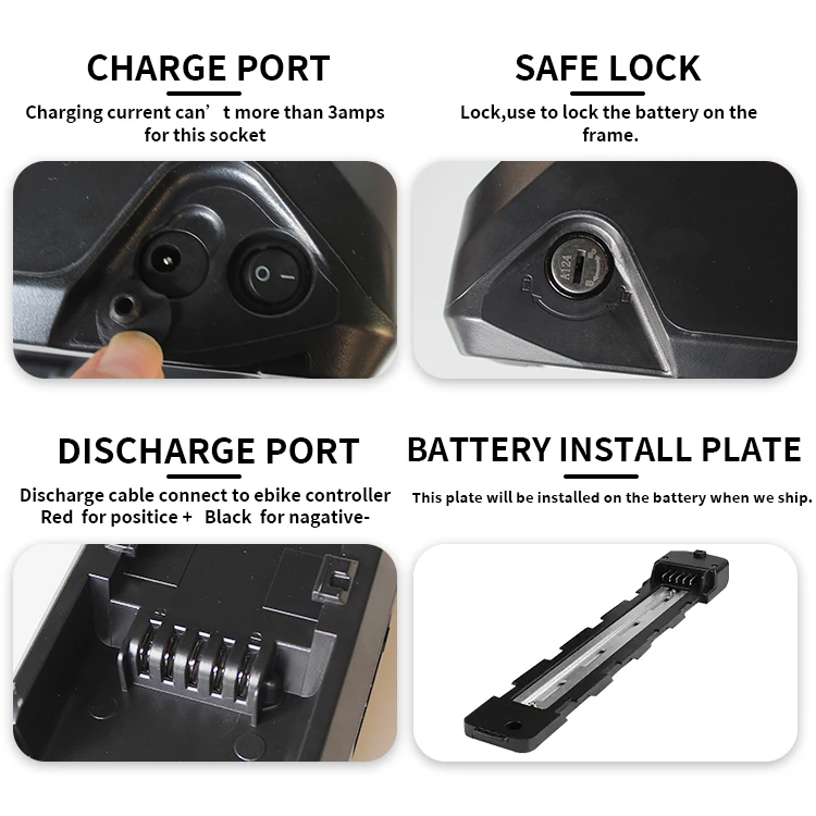 Big Capacity Electric Bicycle Battery 21700 Cells 36v 48v 52v 63v 20ah 25ah 30ah Ebike Lithium Battery