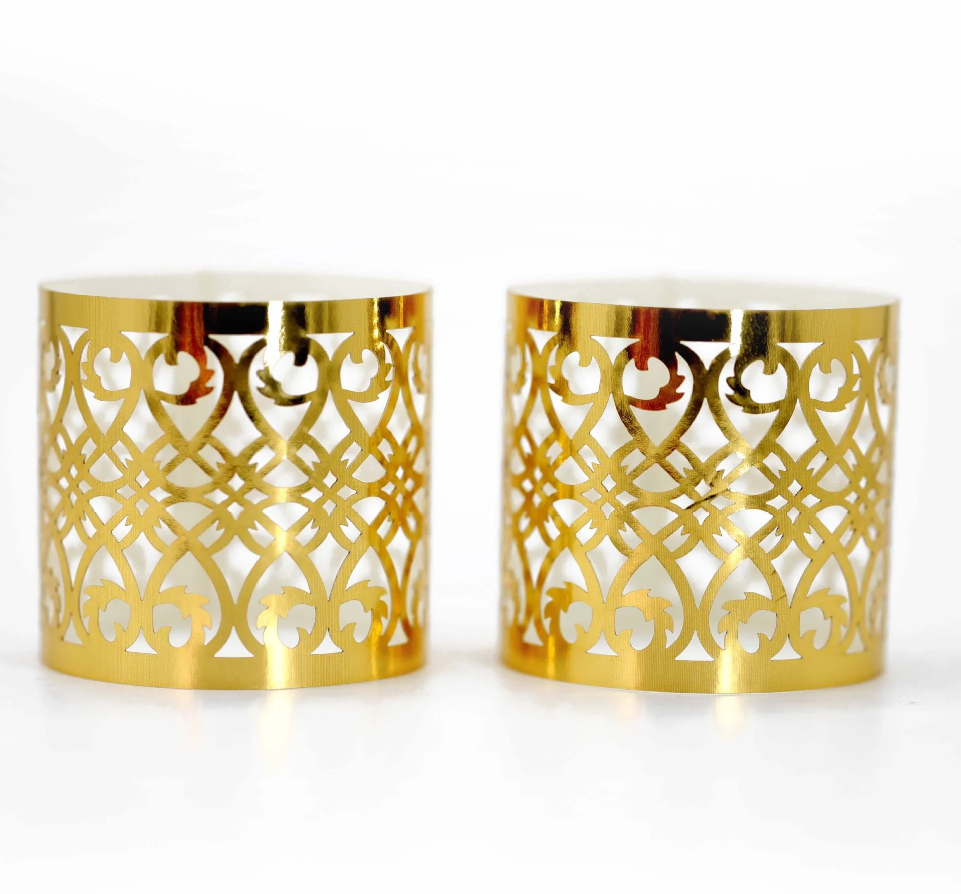 Cheap Disposable Serviette Buckle Household Napkin Paper Band Holder Adornment Hollow Out Napkin Rings for Wedding Christmas