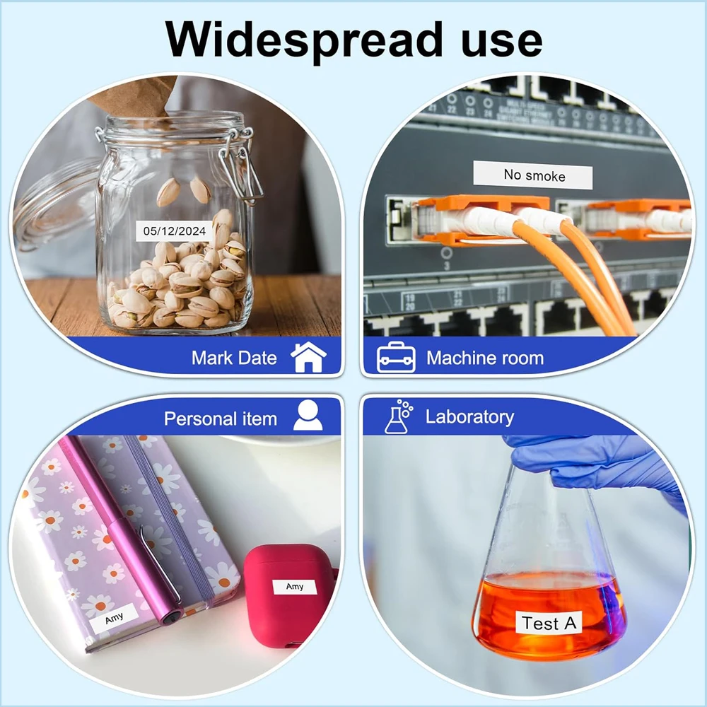 Standard Adhesive Compatible Brother Label tape   6mm for Tze 411 black text on Red background waterproof label tape