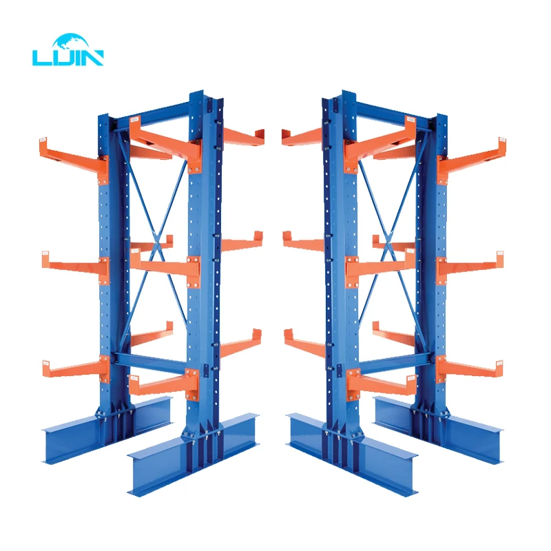 Custom Size Tube Warehouse Cantilever Racking Storage Garage Shelf For Rebar Storage