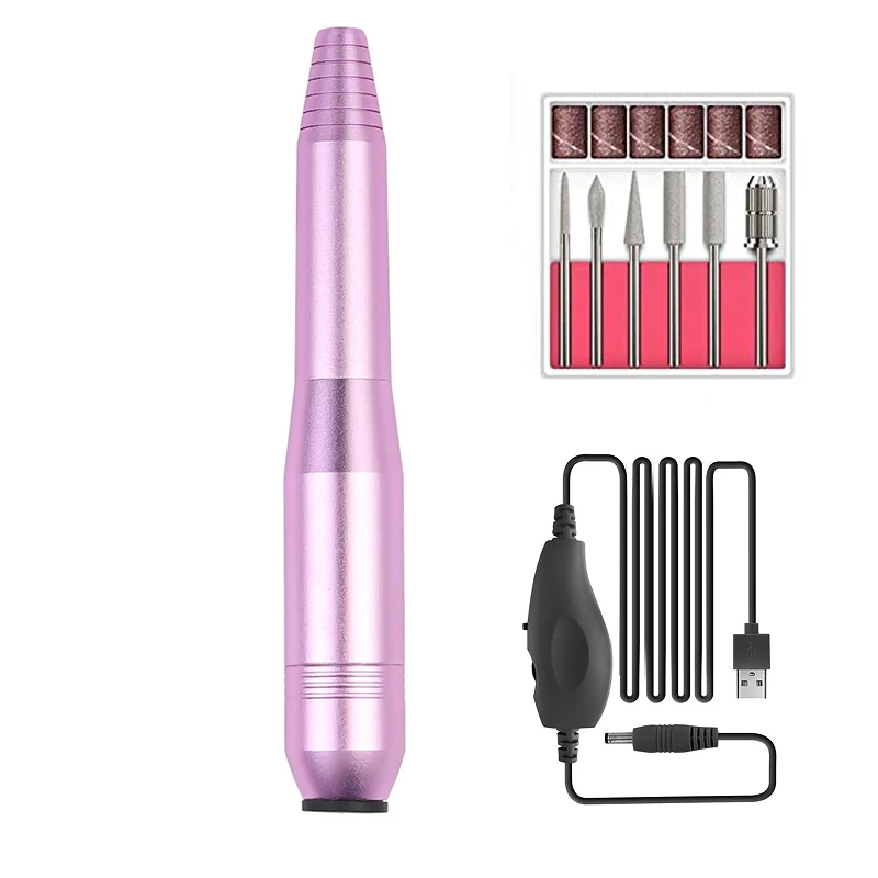 New 12v nail polish pen nail remover electromechanical grinding machine USB Portable E File