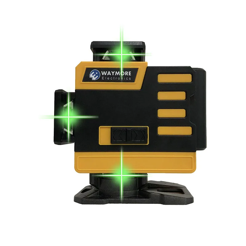 Pro WAYMORE Self-leveling Laser Multi Outdoor pulse mode 4*360 Alignment 16 Line Green 4D Rotary Land Nivel Laser Level