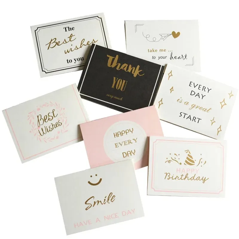 Custom Logo Design Art Paper Double Sides/Single Size Printed Business Greeting Thank You Post Cards Custom Printing Post Cards