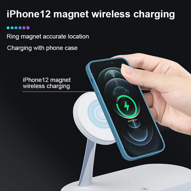 Hot Design Novelties Of Qi 15w Wireless Zinc Alloy Body 4in 1 Magnetic Mount Phone