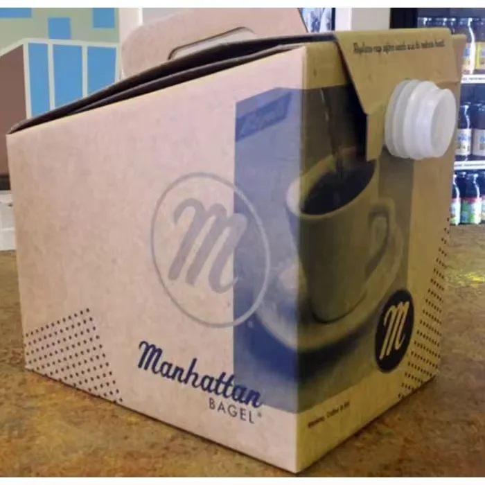 custom Beverage hot cold drink server share coffee paper carrier coffee BIB dispenser Wine Juice Water Liquid Bag In Box