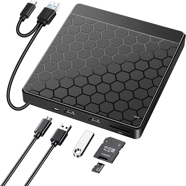 For Laptop Desktop Compatible with Win11 and Mac System External DVD Drive Optical Drive USB 3.0 Portable Drive