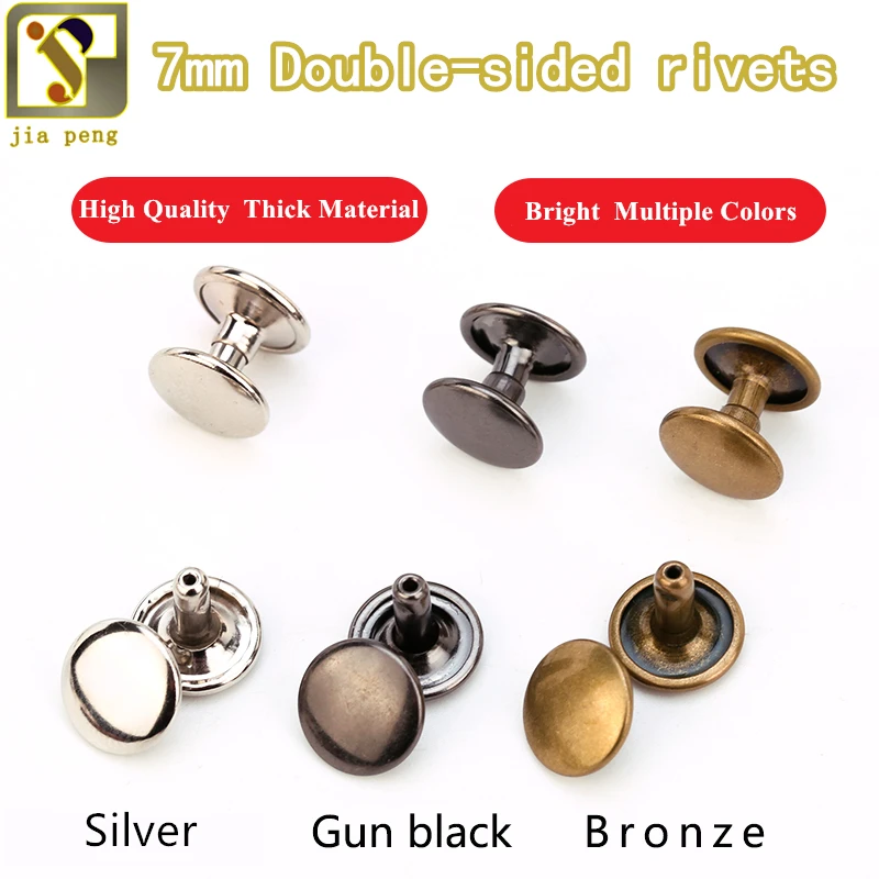 14mm Metal Spike Round Double Cap Rivet of Metal Stud Collision Nail Rock Leathercraft Belt Garment Bracelet