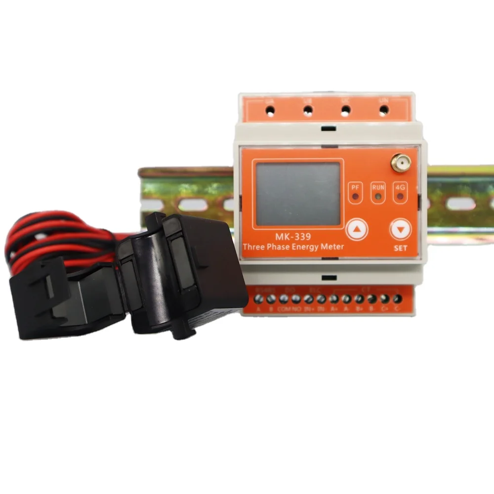 380V 50A 200A 250A LCD display RS485 communication 3 phase 4 guide rail energy meter