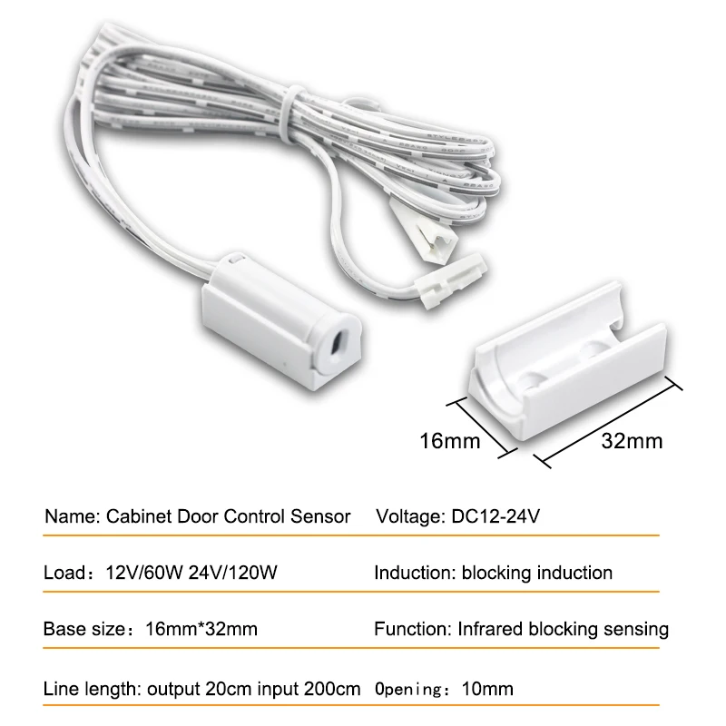 DC12V/24V 5A 60W Door Sensor Switch  Led Cabinet Single Door Sensor Switch IR sensor switch for display Cabinet light
