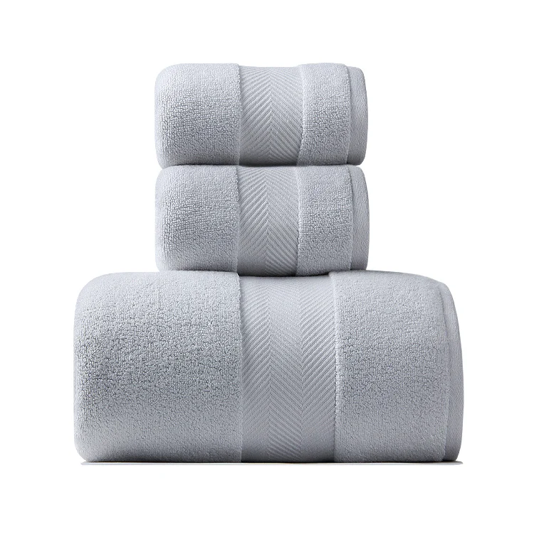 Top quality handuk mandi besar bamboo cotton embroidery towel  for 5 star hotel  use