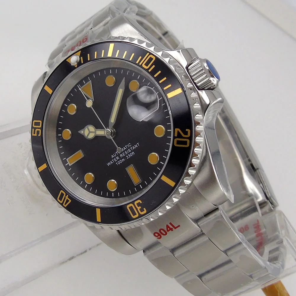 Мужские автоматические часы BLIGER 21 Jewels MIYOTA NH35A с подсветкой 40 мм