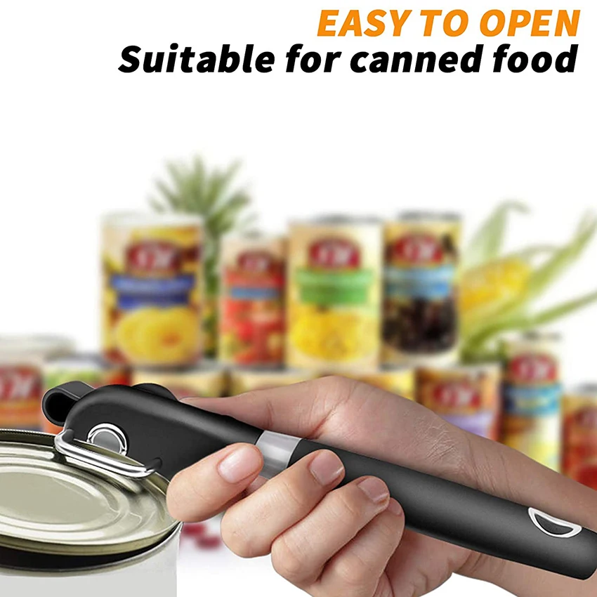 Smooth Touch Stainless Steel Black Manual Jar Can Tin Opener