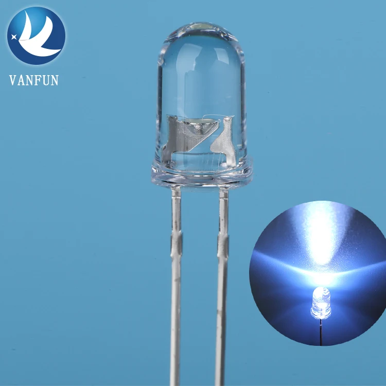 Epistar Chip LED 5mm round UV Lamp through Hole 365nm 395nm for Sterilization