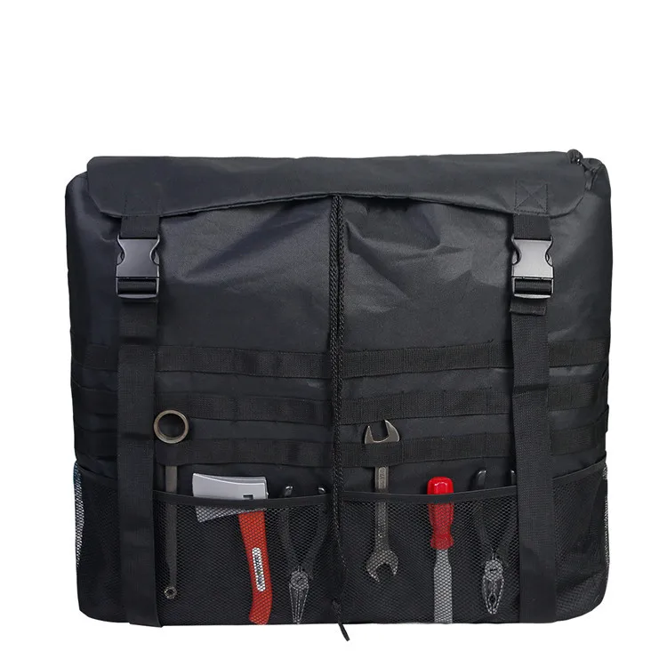 Durable Black Spare Tire Trash Tool Kits Bags Heavy Duty Truck Tailgate Backpack Cargo Storage Bag for Jeep