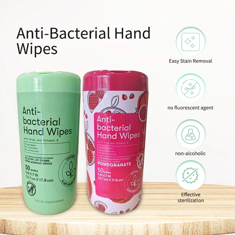 OEM/ODM  Customized Antibacterial Canister Scented Disposable Wipes Daily Protective Disinfecting