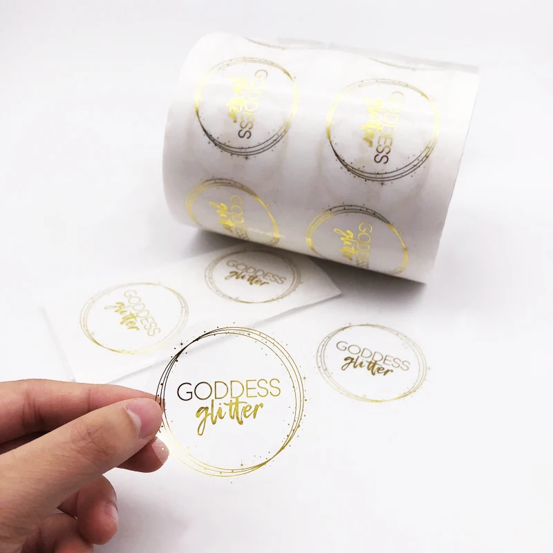 waterproof custom Logo clear labels printer packaging labels transparent roll label stickers for cosmetic