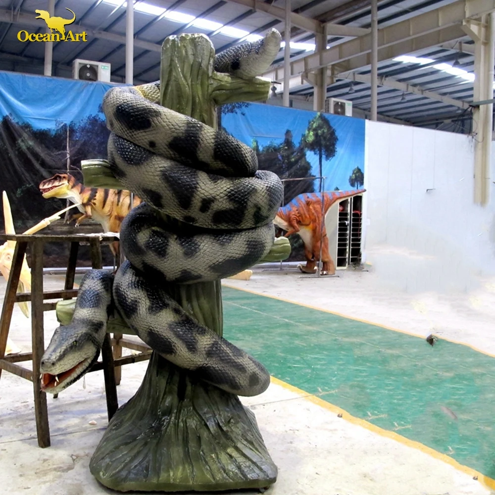 Life Size Animatronic Animal Statue Robot Snake For Sale