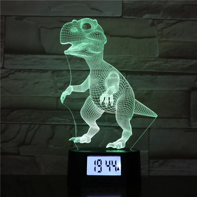  Оптовая продажа с завода светодиодный 3D Акриловый детский будильник ночным освещением настольная лампа для