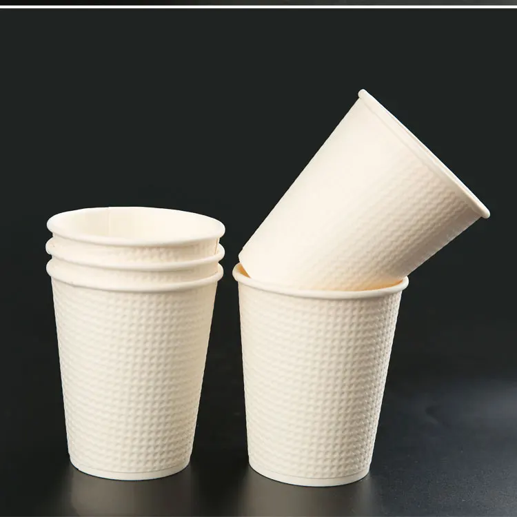 New Design Eco-friendly Disposable custom print embossed milkshake smile paper coffee cups
