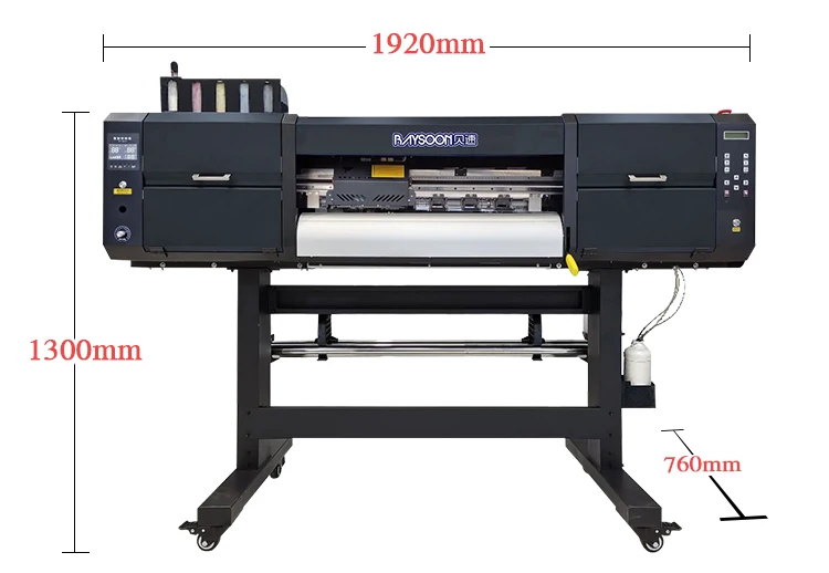 Baysoon 60cm Digital T Shirt Textile Printing Machine Heat Pet Film Imprimante t-shirt DTF Printer With Double 4 i3200 Print Hea
