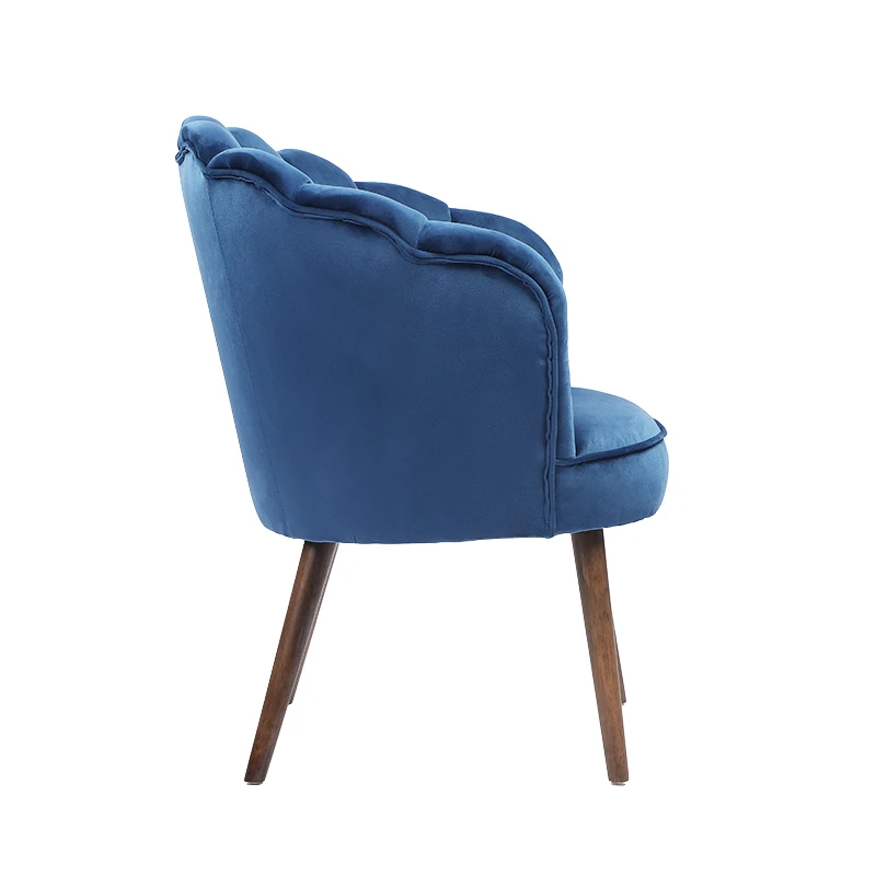 1049 Modern Living Room Furniture Flower Shape Velvet Single Sofa Chair